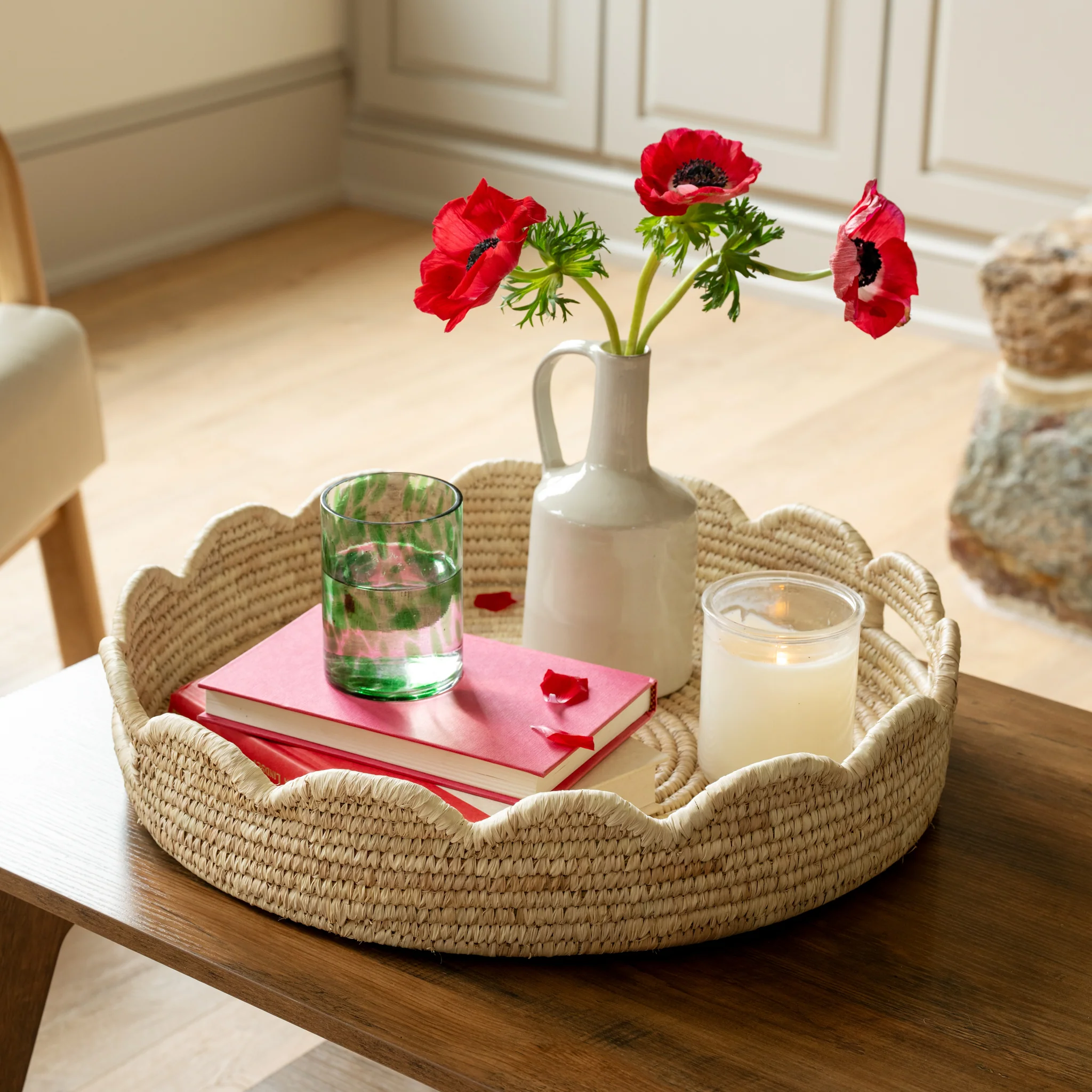 Seba Scalloped Palm Leaf Tray - Image 2