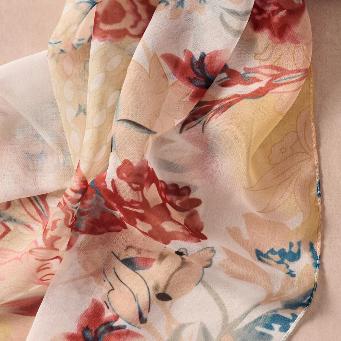 Sharad Floral Chiffon Scarf - Image 3