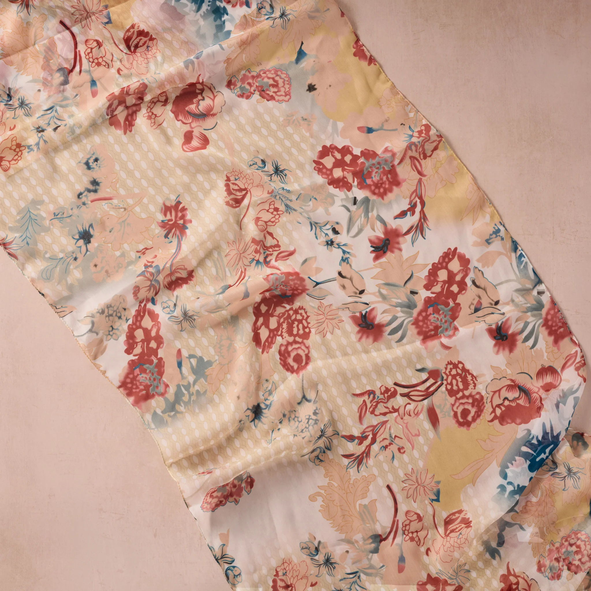 Sharad Floral Chiffon Scarf - Image 4
