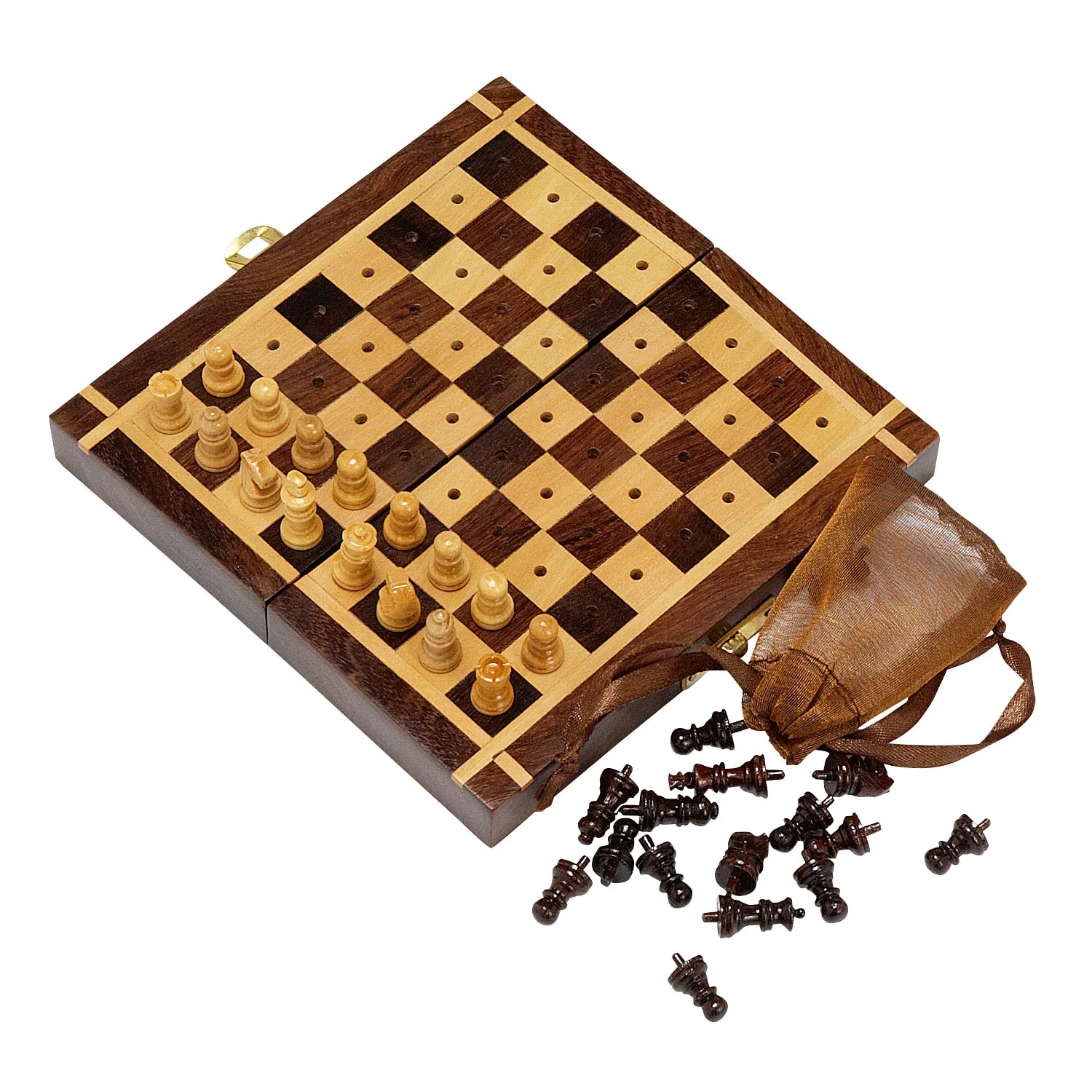 Sheesham Travel Chess Set - Image 5