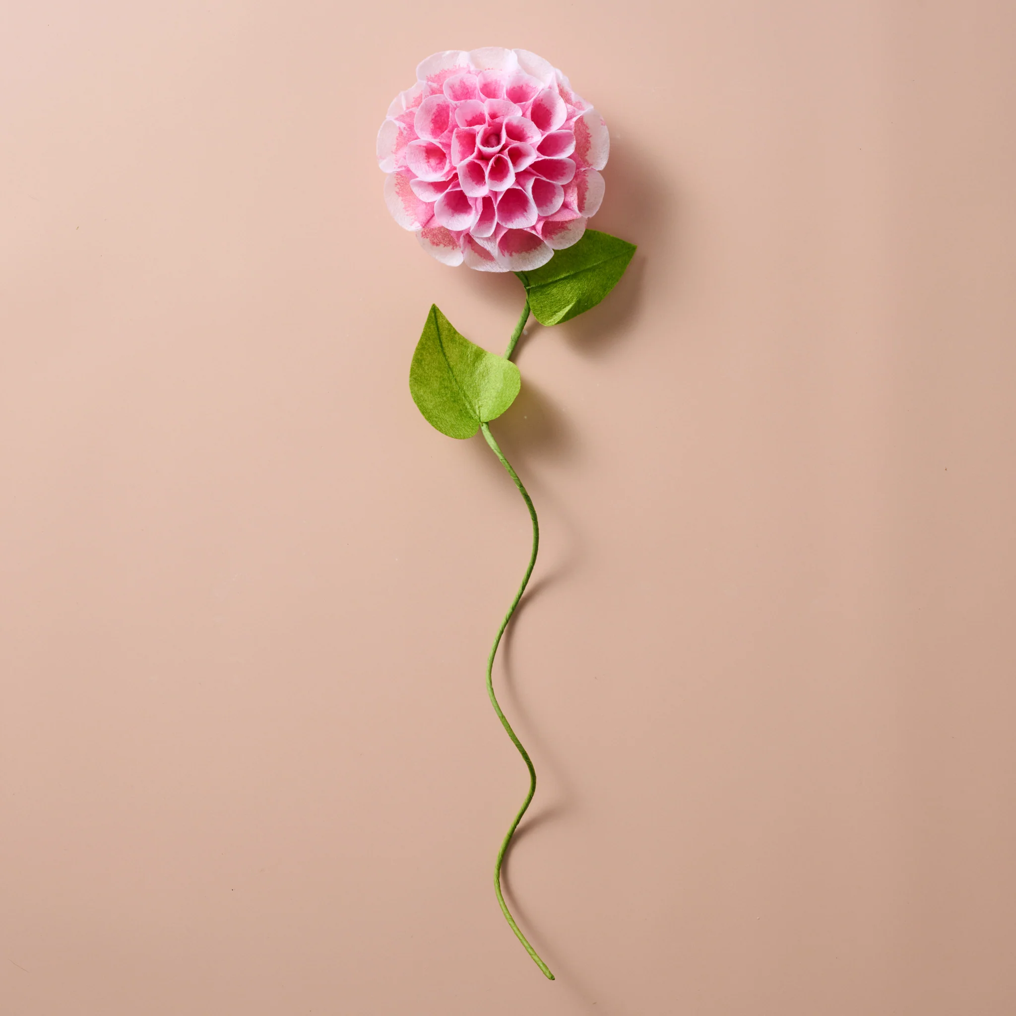 Silk Paper Dahlia Flower - Pink - Image 3