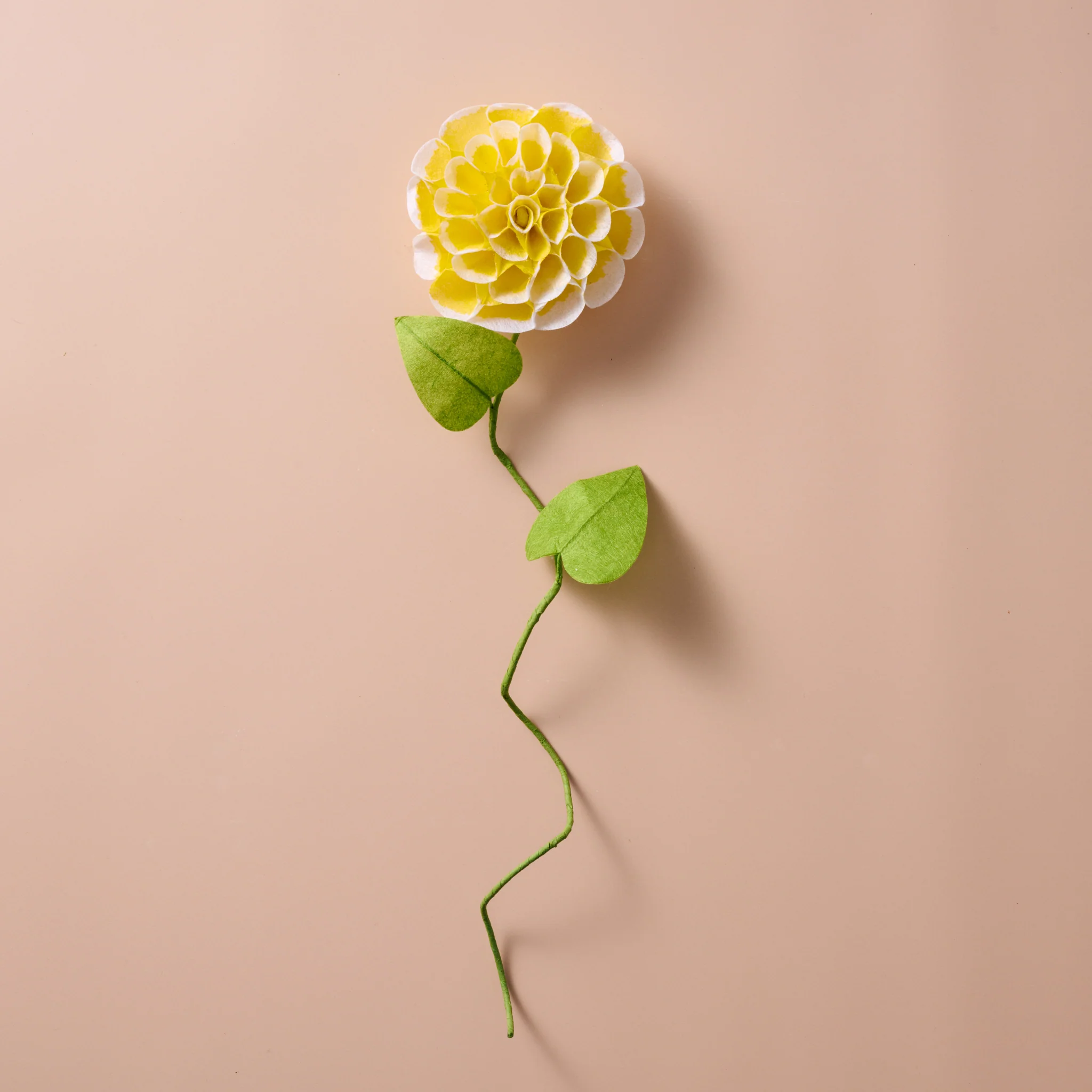 Silk Paper Dahlia Flowers - Yellow - Image 3