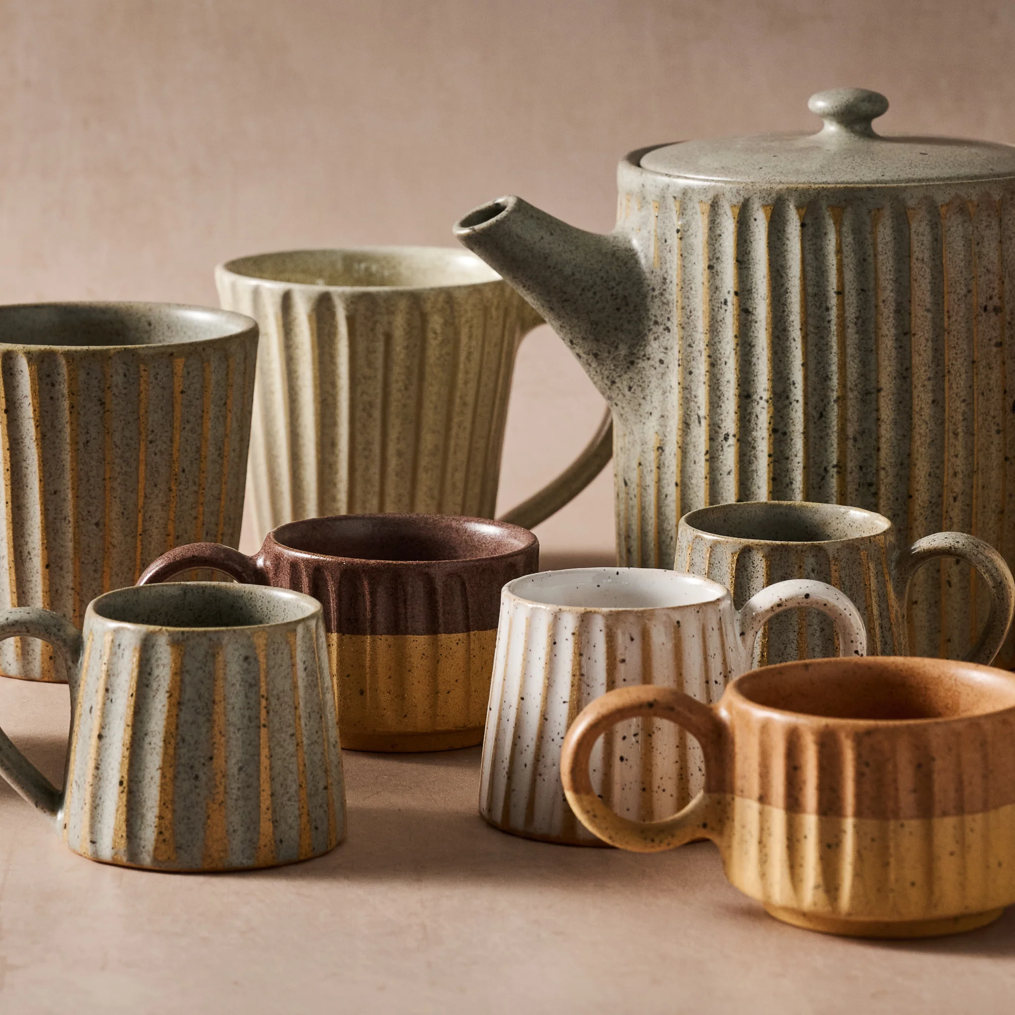 Sundara Fluted Ceramic Vase - Image 4