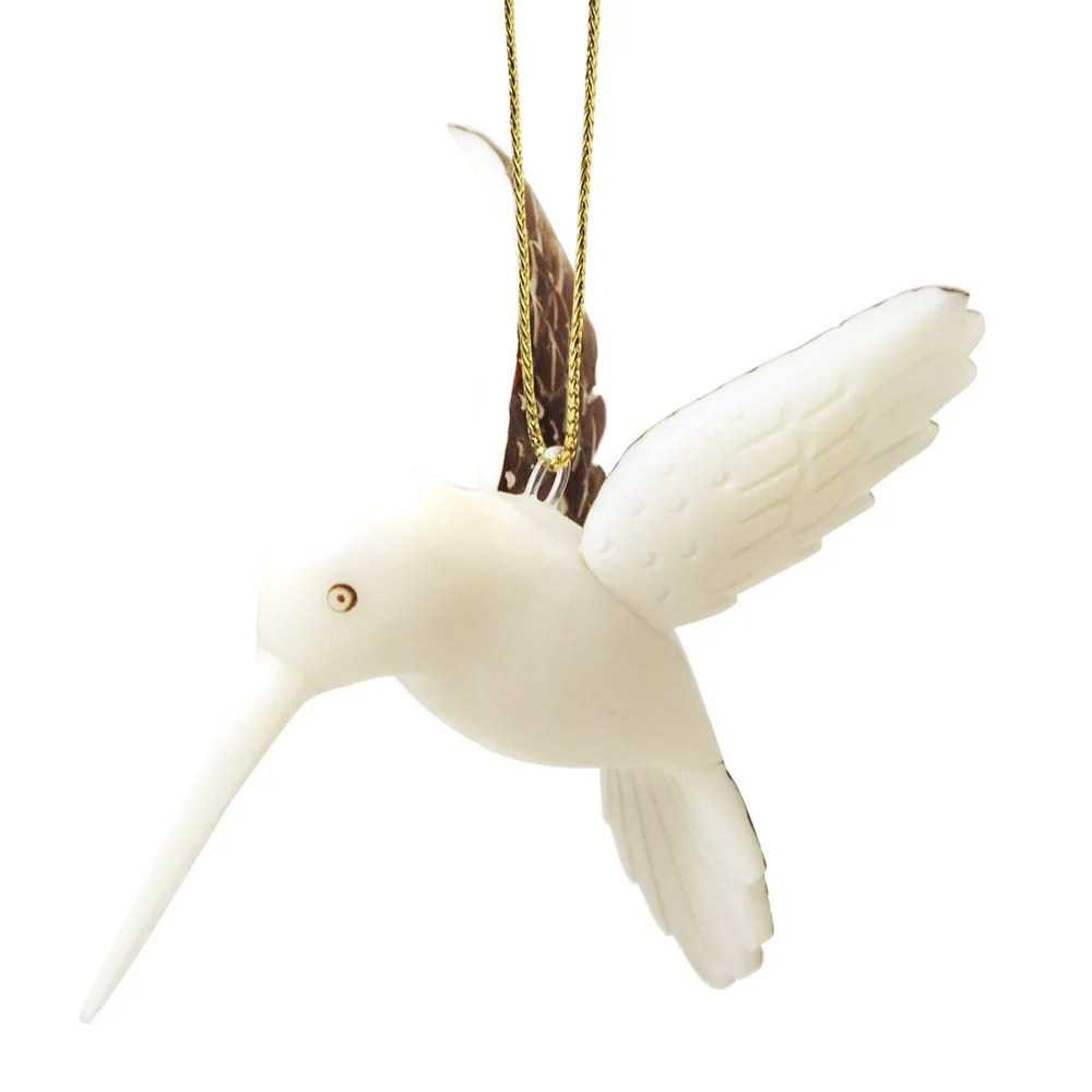 Tagua Nut Hummingbird Ornament - Image 3