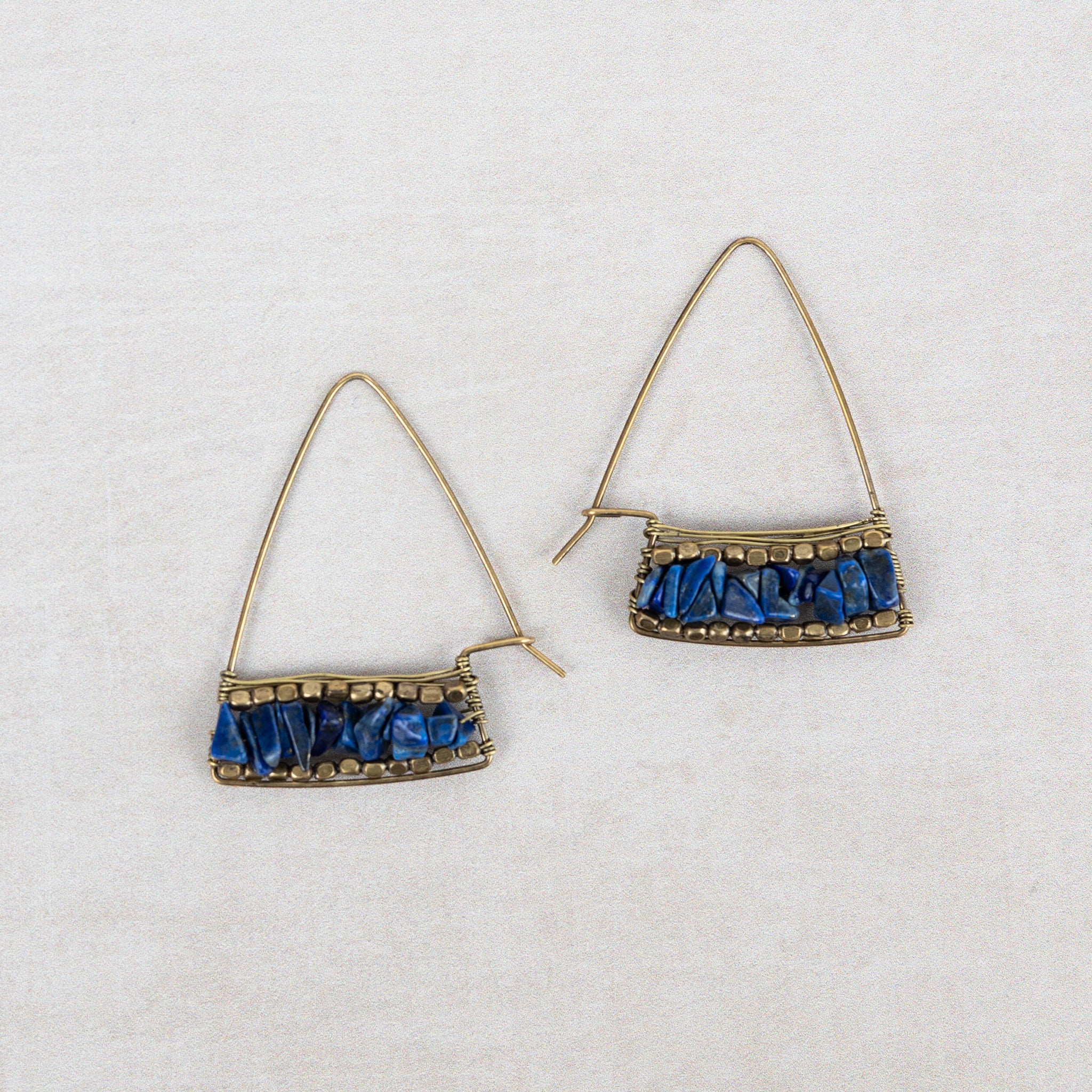 Teja Lapis Drop Earrings - Image 3