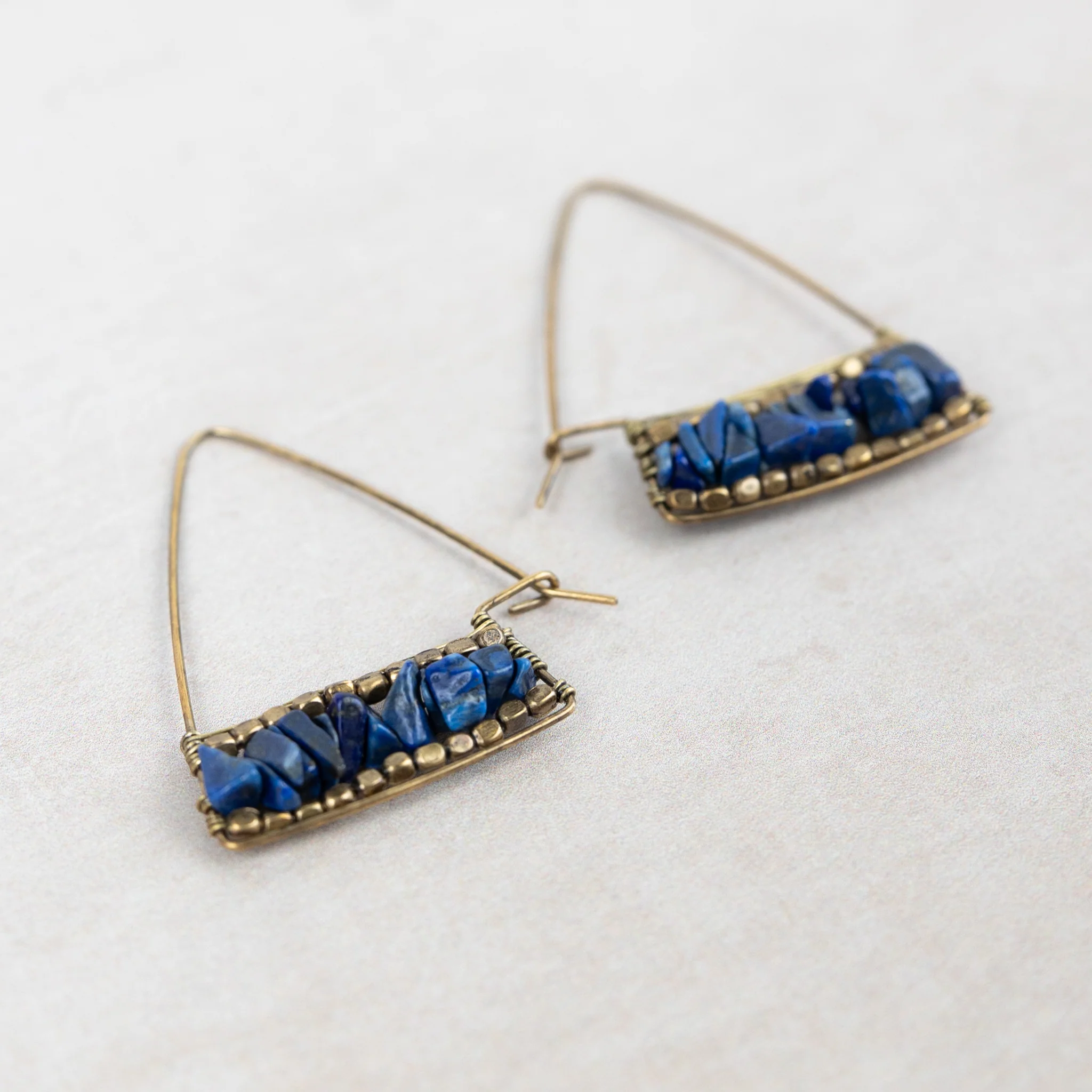 Teja Lapis Drop Earrings - Image 4