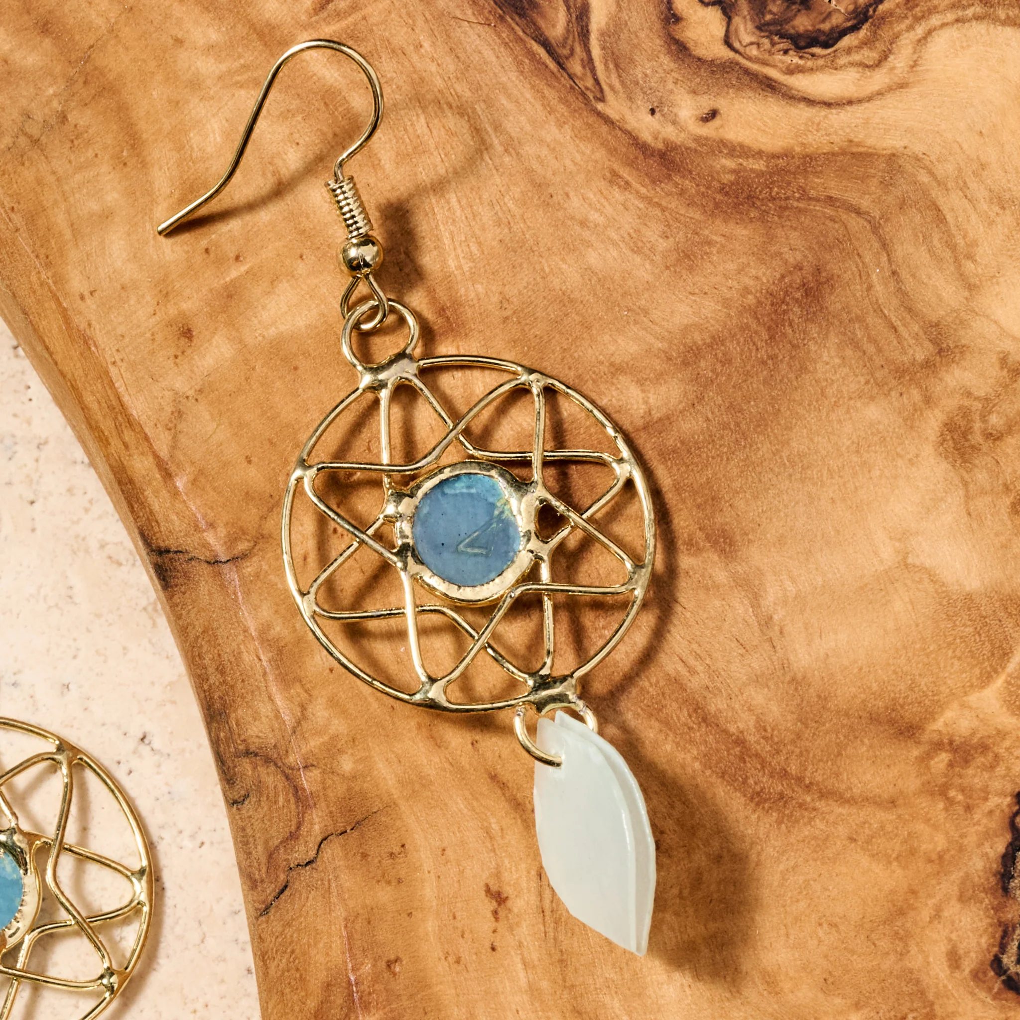 Tubig Capiz Suncatcher Dangle Earrings - Image 4