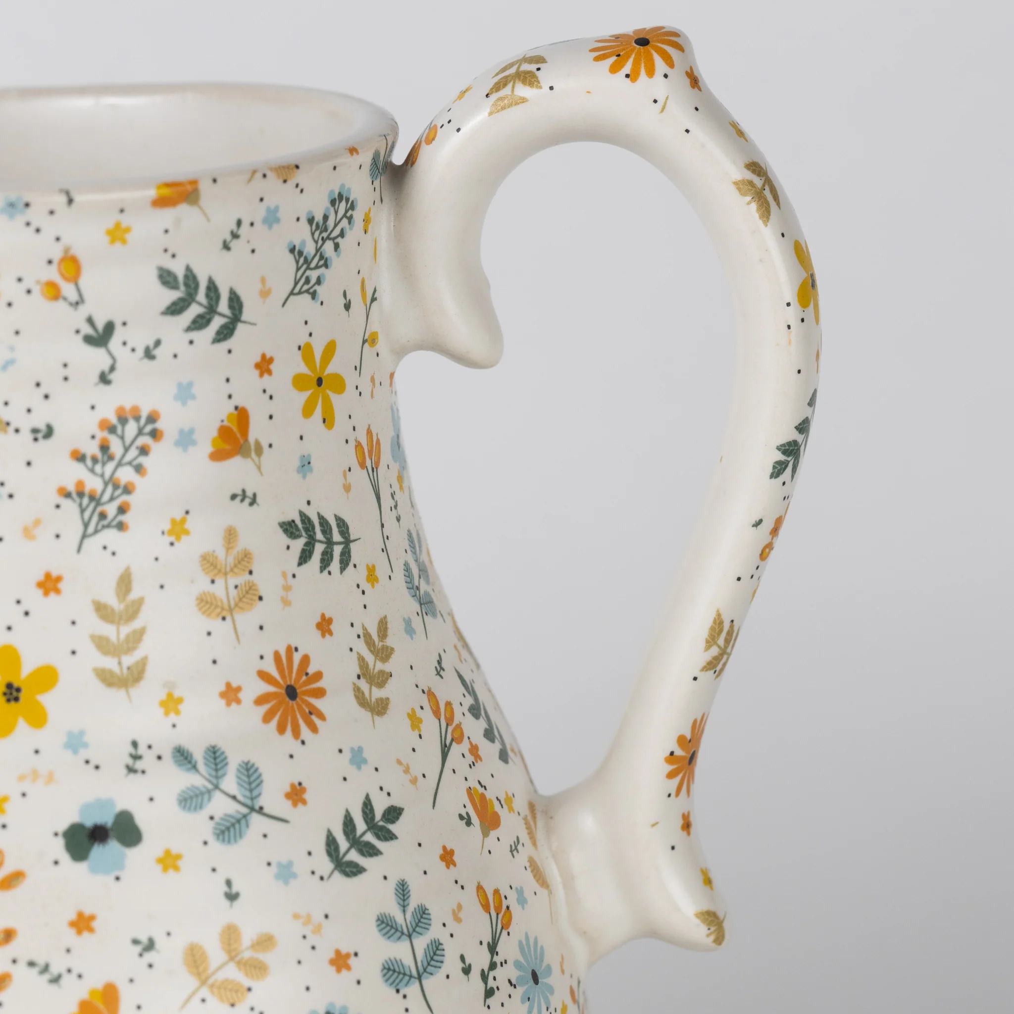 Tula Floral Ceramic Pitcher - Image 3