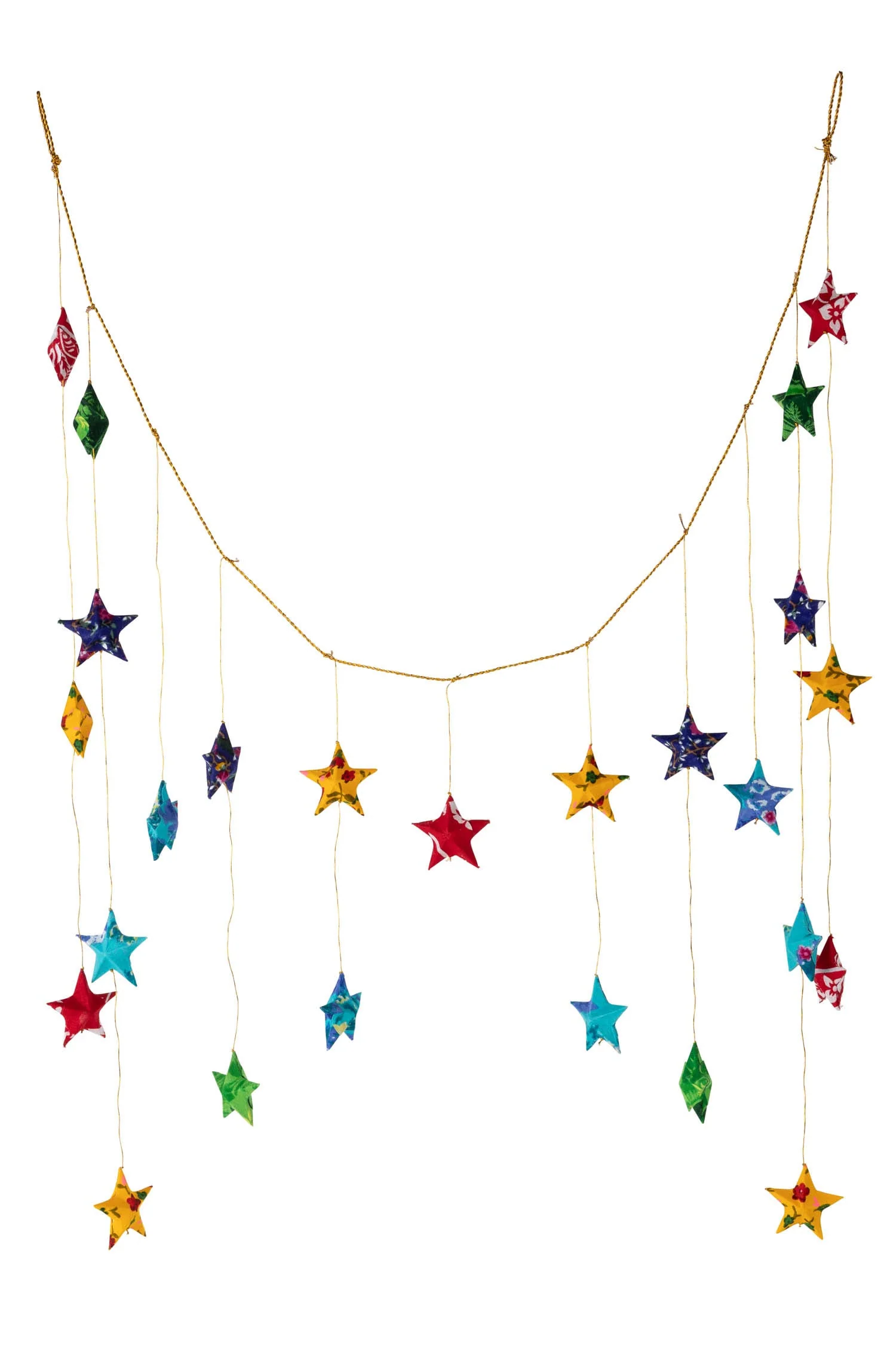 Upcycled Sari Star Valance - Image 4
