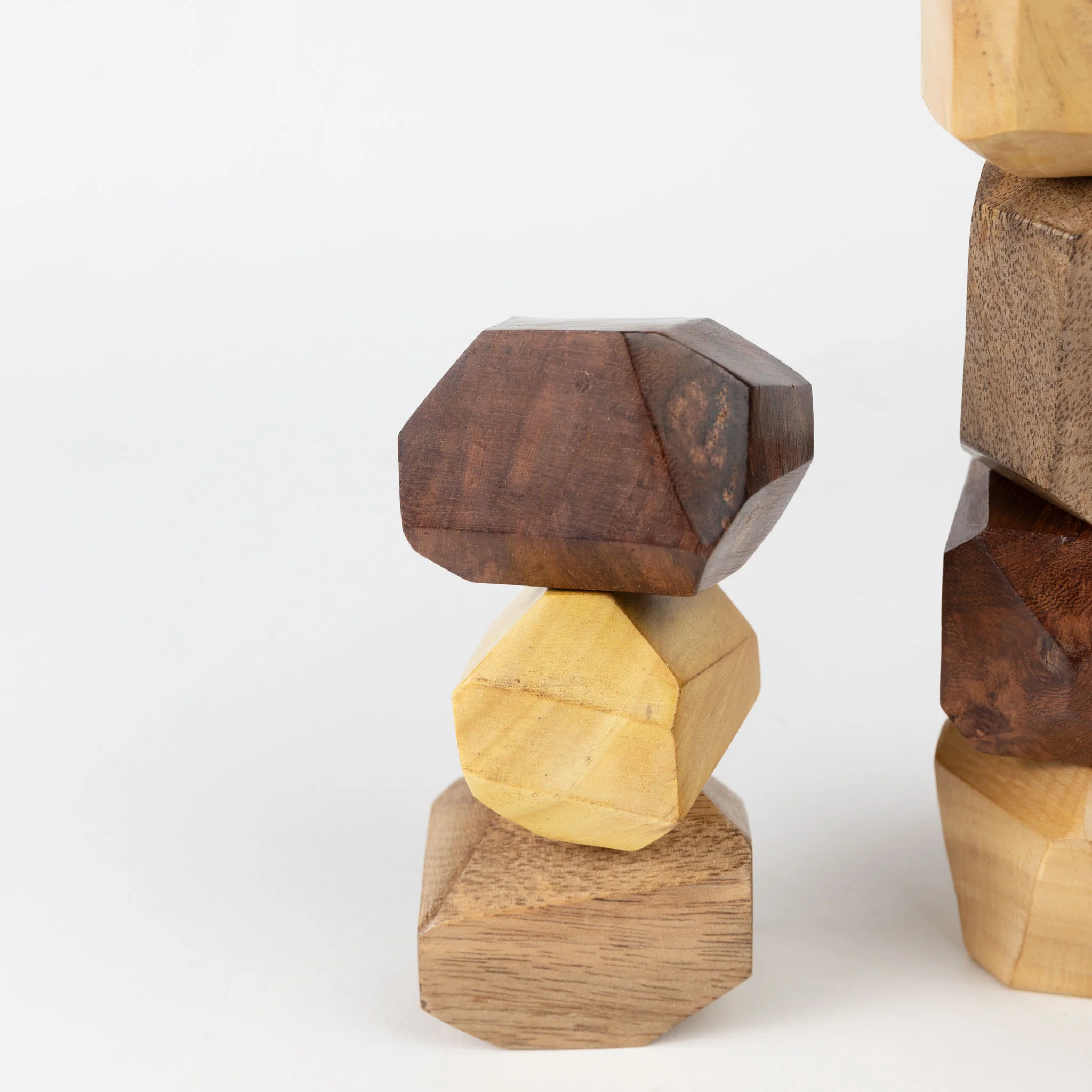 Upcycled Wood Stacking Stones - Set of 9 - Image 2