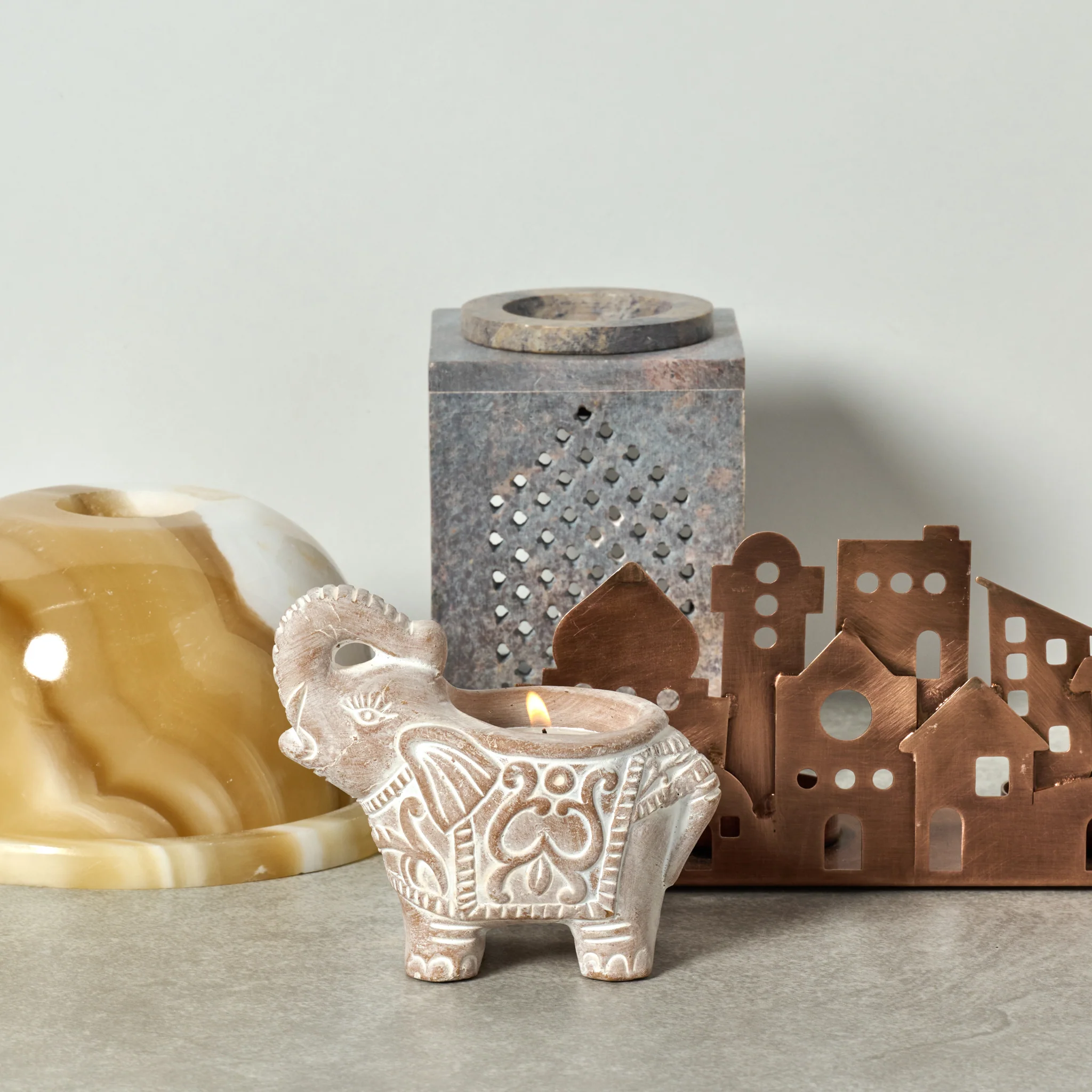 Village Lights Iron Candleholder - Image 5