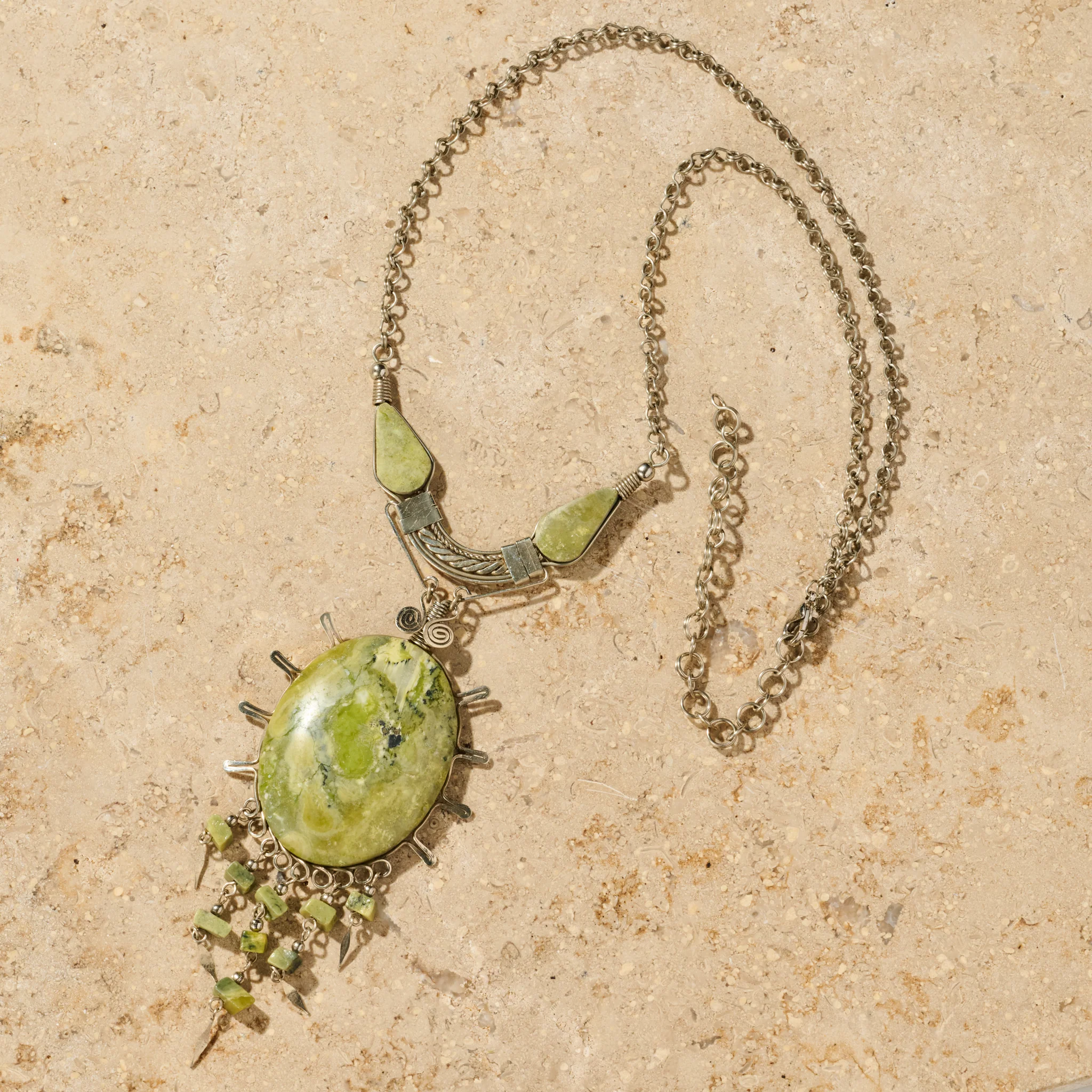 Waca Serpentine Stone Necklace - Image 4