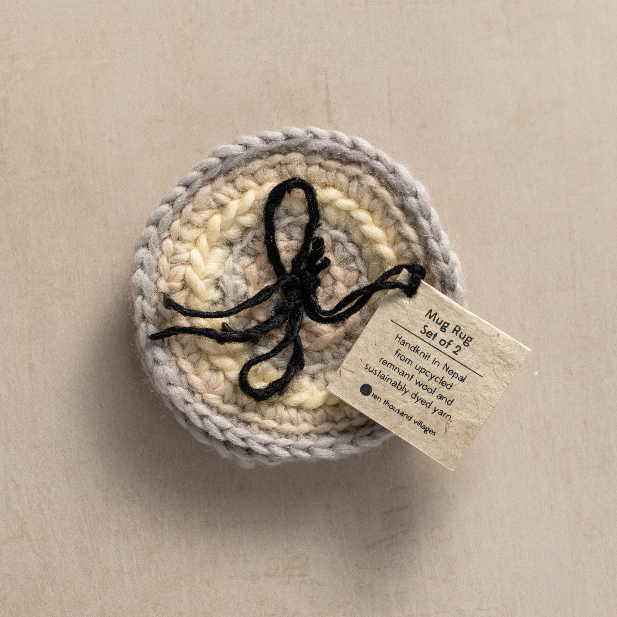 Watercolor Crocheted Mug Rugs - Set of 2 - Image 3
