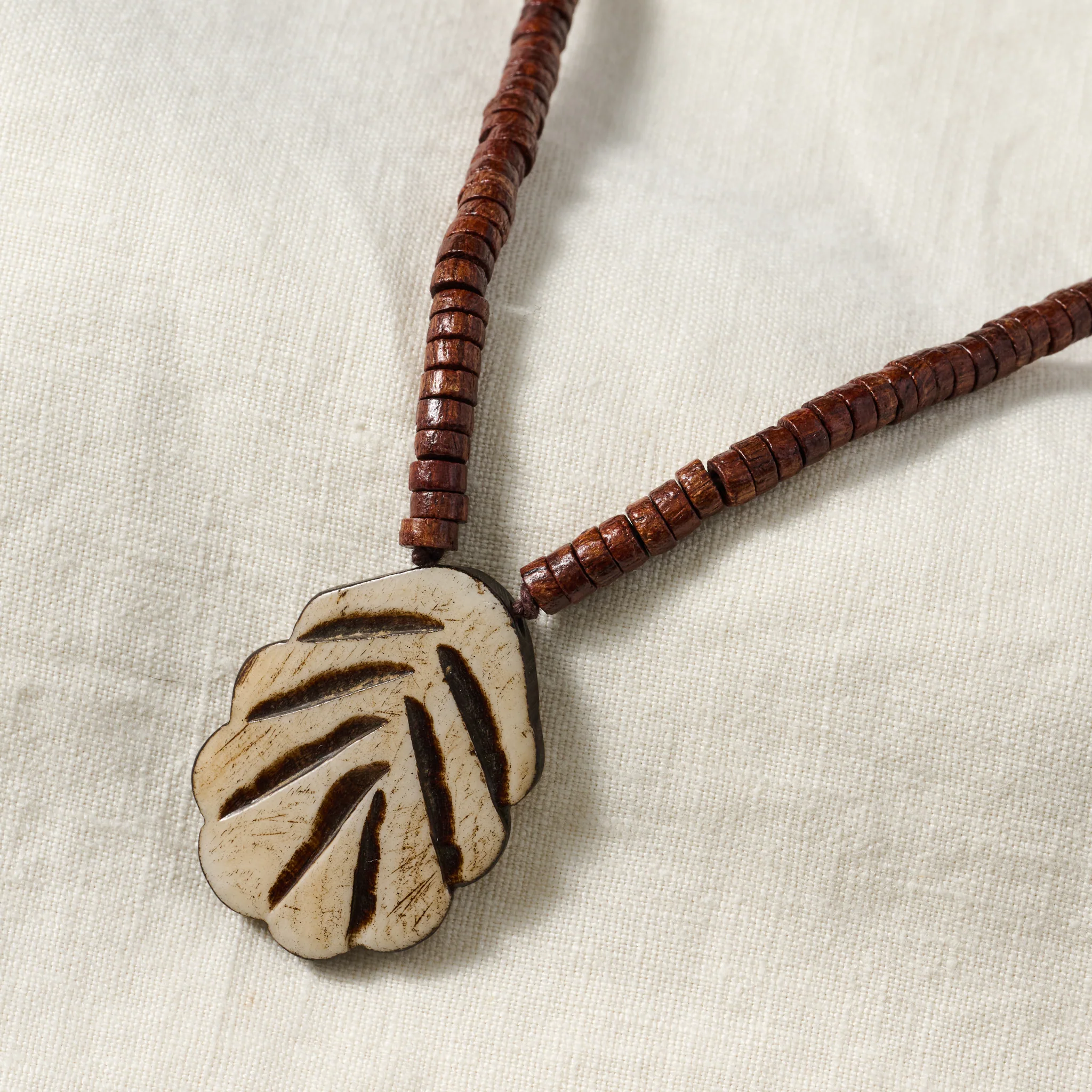 Wood Beads Pendant Necklace - Image 2
