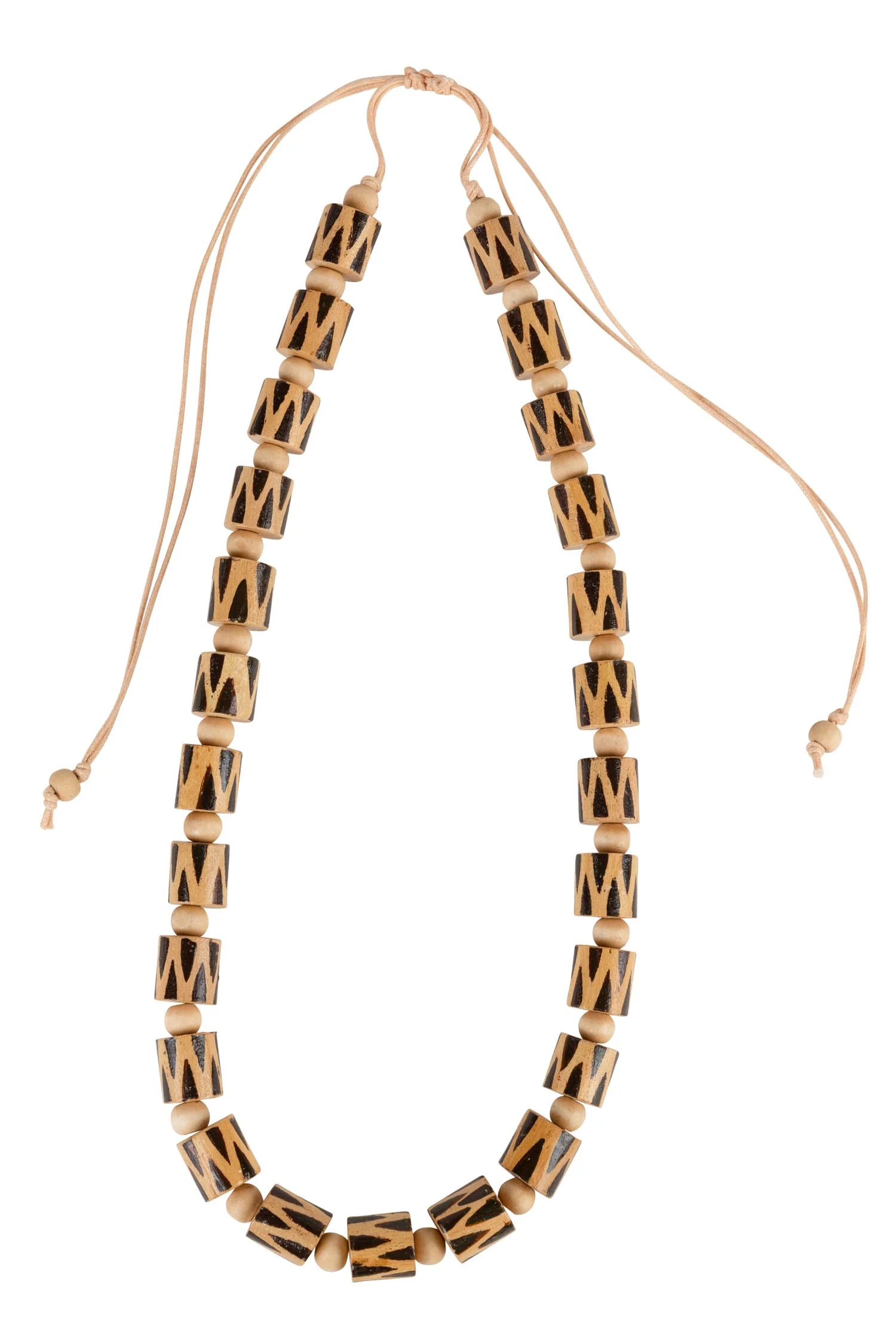 Wooden Barrel Bead Necklace - Image 3