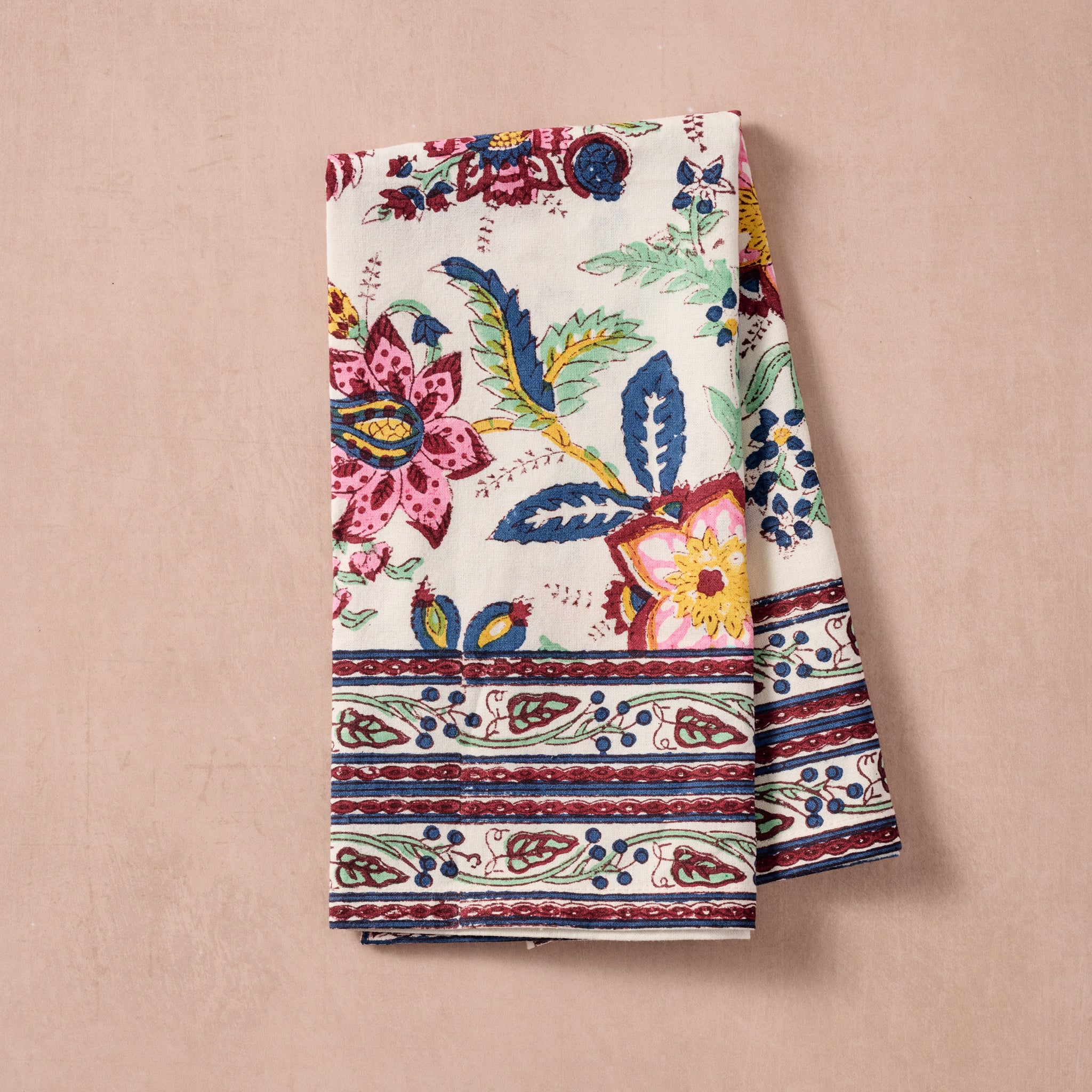 Zaina Floral Blockprint Napkin - Image 3