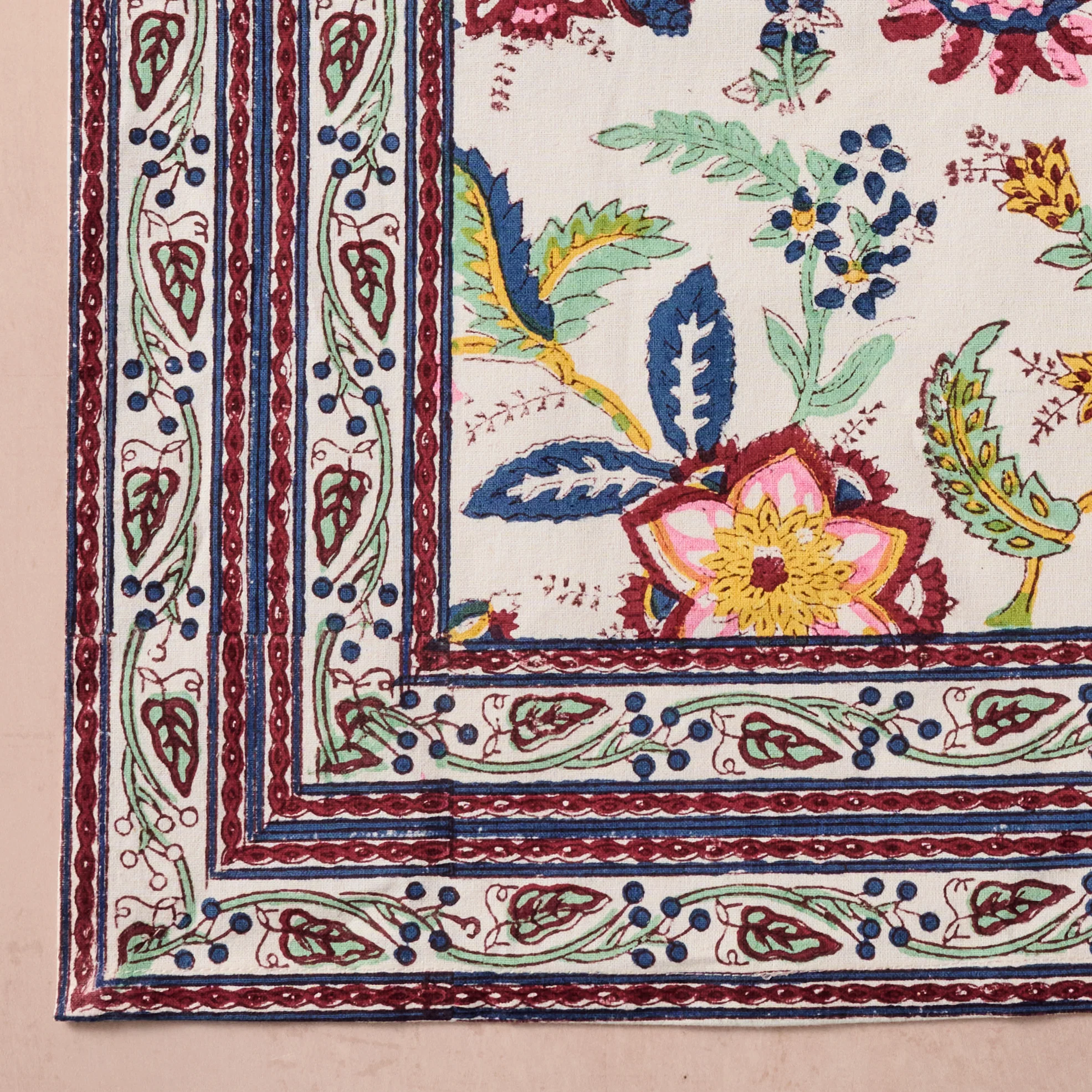 Zaina Floral Blockprint Napkin - Image 4